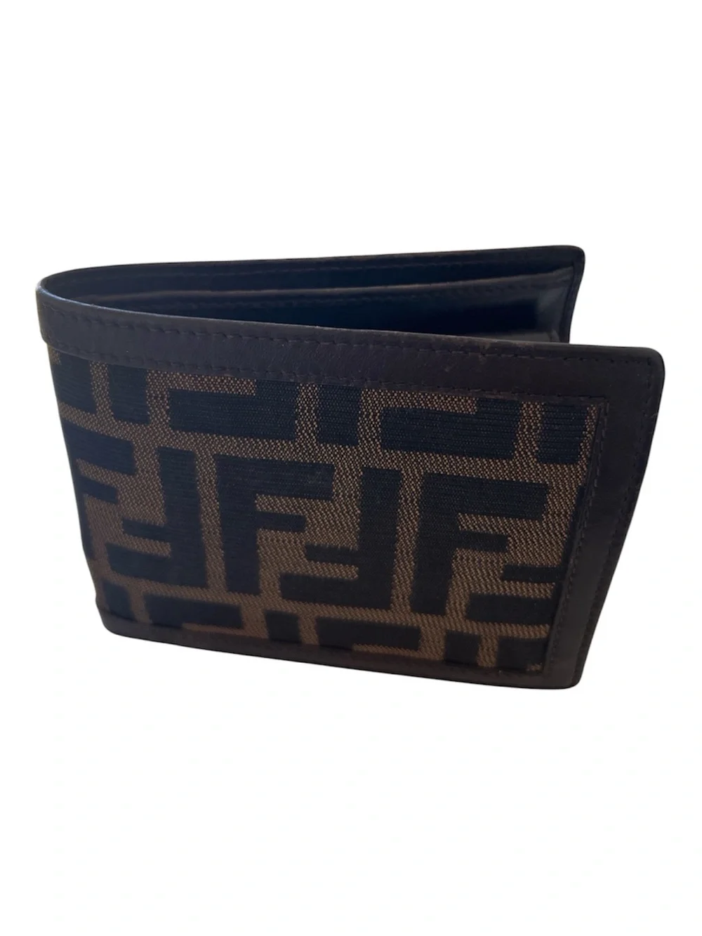 Fendi Zucca FF Logo Wallet Canvas